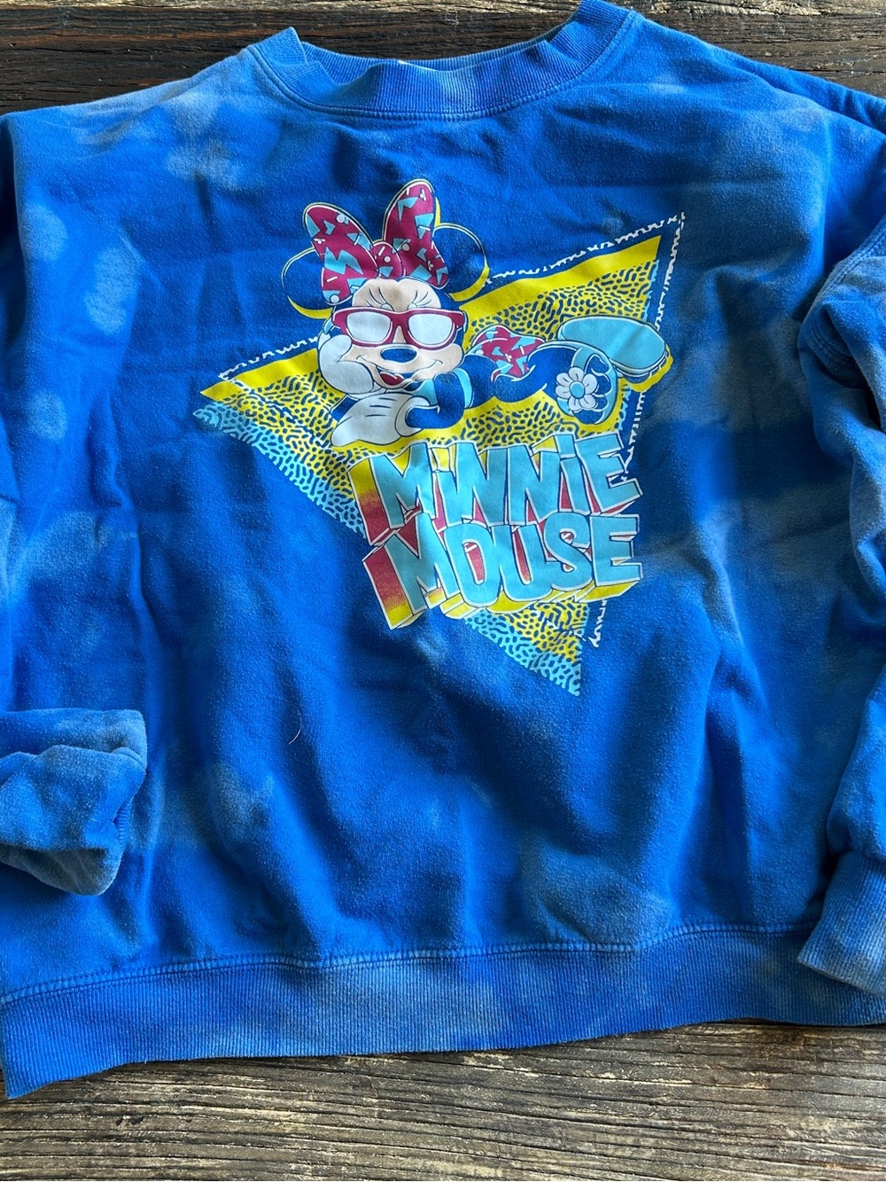 Minnie Mouse Retro Blue Graphic Sweatshirt